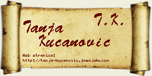 Tanja Kucanović vizit kartica